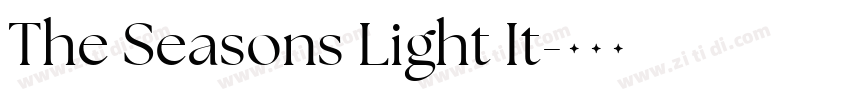 The Seasons Light It字体转换